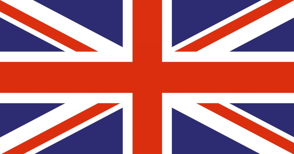 Union Jack flag of the UK